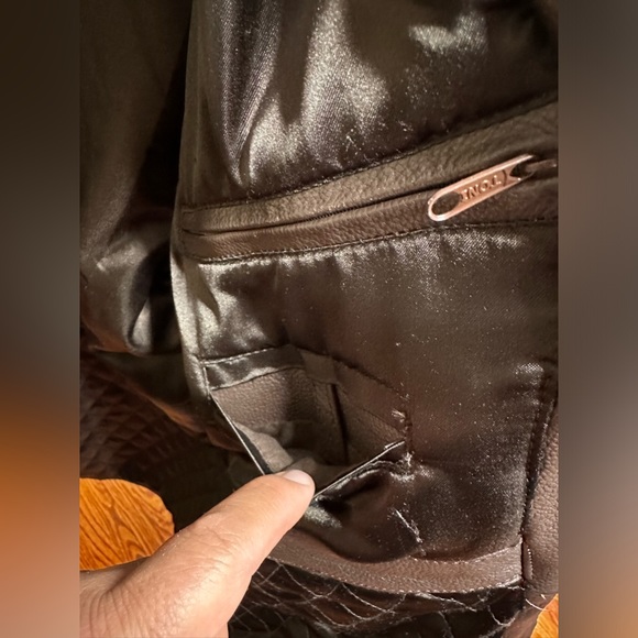 LEATHER COAT, Lg - Picture 6 of 11